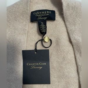 Cashmere Charter Club Luxury Sweater Cardigan, New with Tags, for Women, Medium